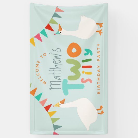 ボーイズ間抜けツグース2回目の誕生日へようこそ 横断幕 (縦)