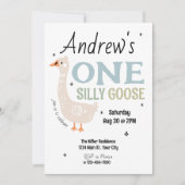 ボーイズ間抜けワンガースサマーキッズファースト誕生日 招待状 (正面)