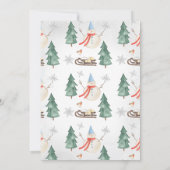 ボーイズ雪だるまウィンターオネダーランド誕生日 招待状 (裏面)