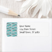 ボーイズ青いホイールレトロスクーター車ワゴントラック ラベル (インサイチュ)