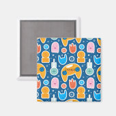 ボーイズ青のビデオゲームコントローラパターン マグネット (正面/裏面)