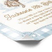 ボーイズ青のプレイドカウボーイ1stロデオタイムカプセルサイン フォトプリント            (角)