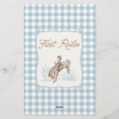 ボーイズ青のプレイドカウボーイ1stロデオタイムカプセル 便箋 (裏面)