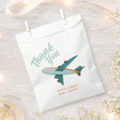 ボーイズ青ベビーシャワー飛行機ベビーシャワー フェイバーバッグ (クリップ留めされた状態)