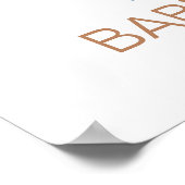 ボーイズ青ボホフローラ単語ベビーシャワーへようこそ ポスター (角)