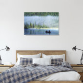 ボーイズ魚釣りオン水鳥レイク、バンフ全国 キャンバスプリント (インサイチュ (寝室))