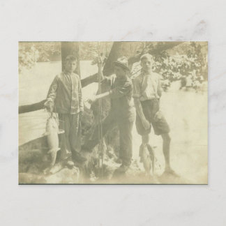 ボーイズ魚釣りザグリーンリバー ポストカード