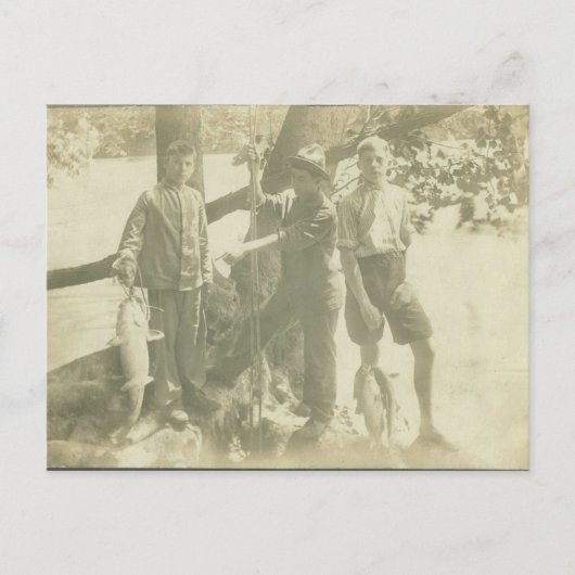 ボーイズ魚釣りザグリーンリバー ポストカード (正面)