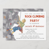 ボーイズ10代のロック登山バースデーパーティ招待状 招待状 (正面/裏面)