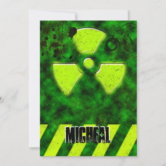 ボーイズ16誕生日ゴシックバイオハザード招待状 招待状 (正面)