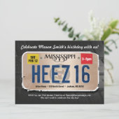 ボーイズ16誕生日ミシシッピライセンス招待状 招待状 (スタンド正面)