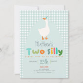 ボーイズ2ファームグース間抜けファースト誕生日 招待状 (正面)