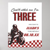 ボーイズ3rdモトクロスダートバイク誕生日 ポスター (正面)