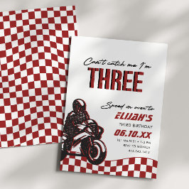 ボーイズ3rdモトクロスダートバイク誕生日 招待状