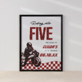 ボーイズ5thモトクロスダートバイク誕生日 ポスター