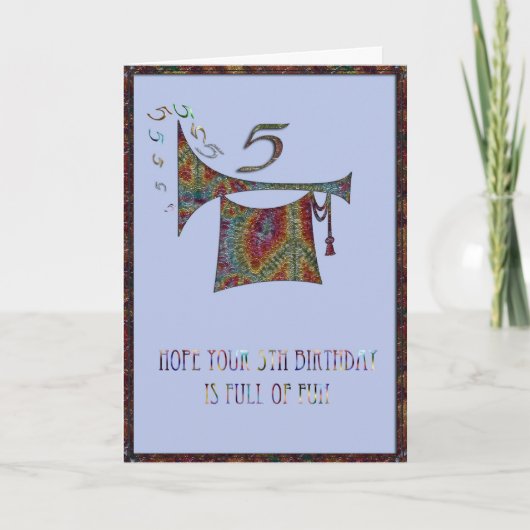 ボーイズ5th誕生日カード カード (正面)