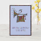 ボーイズ5th誕生日カード カード (黄色い花)