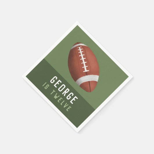 ボーイズ・アメリカンフットボール子供の誕生日 スタンダードカクテルナプキン (角)
