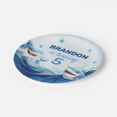 ボーイズ・アンダーザシーシャーク海第5誕生日 ペーパープレート (アングル)