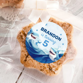 ボーイズ・アンダーザシーシャーク海第5誕生日 ラウンドシール