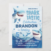 ボーイズ・アンダーザシーシャーク海第5誕生日 招待状 (正面)