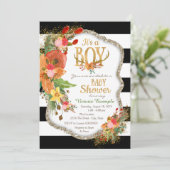 ボーイズ・アントラー・ベビーシャワー 招待状 (スタンド正面)