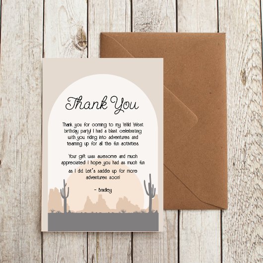ボーイズ・ウェスタン・ファースト・ロデオサンキューカード サンキューカード