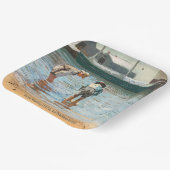 ボーイズ・ウォーディング（1873年）バイウィンスローホーマー ペーパープレート (傾斜あり)