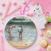 ボーイズ・ウォーディング(1873年)バイウィンスローホーマー ペーパープレート (パーティー)