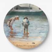 ボーイズ・ウォーディング(1873年)バイウィンスローホーマー ペーパープレート (正面)