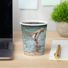 ボーイズ・ウォーディング（1873年）バイウィンスローホーマー 紙コップ