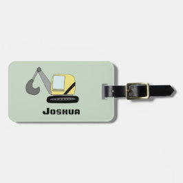 ボーイズ·キュート掘り掘り機のドードルと名前 ラゲッジタグ