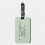 ボーイズ·キュート掘り掘り機のドードルと名前 ラゲッジタグ (裏面縦)