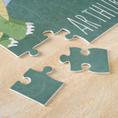 ボーイズ·キュート&魔法の緑のドラゴンと名前 ジグソーパズル (側面)