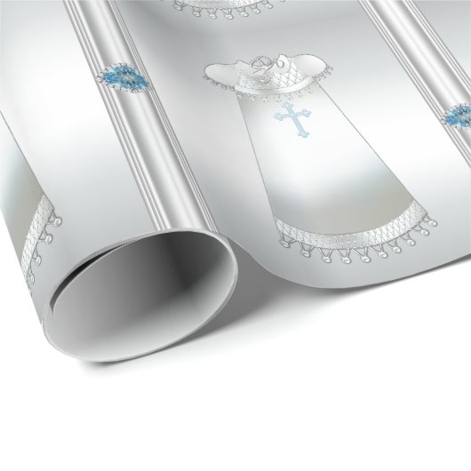 ボーイズ《キリスト教》洗礼式や命名式ギフトラッピング紙 ラッピングペーパー (ロールコーナー)