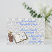 ボーイズ《キリスト教》洗礼式や命名式ズブック 招待状 (スタンド正面)