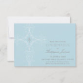 ボーイズ・コンファルメント・招待状ウィズ・クロス、イニシャル 招待状 (正面)