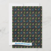 ボーイズ・シャルボード恐竜ベビーシャワー招待状 招待状 (裏面)