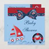 ボーイズ·シー·ライフ·ベイビー·シャワー 招待状 (正面/裏面)