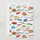 ボーイズ・スーパーヒーロー誕生日パーティー 招待状 (裏面)