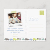 ボーイズ・トイズ・キッドの誕生日パーティーありがとうノートカード ポストカード (裏面)