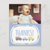 ボーイズ・トイズ・キッドの誕生日パーティーありがとうノートカード ポストカード (正面)