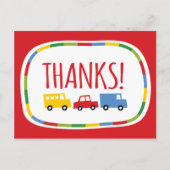 ボーイズ・トイズ・キッドの誕生日パーティーありがとうノートカード ポストカード (正面)