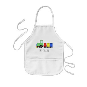 ボーイズ·ドクールーカラフルドル機関車 子供用エプロン