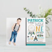 ボーイズ・ドリームキャッチャーWILD ONE誕生日招待状 招待状 (スタンド正面)