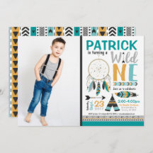 ボーイズ・ドリームキャッチャーWILD ONE誕生日招待状