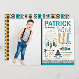 ボーイズ・ドリームキャッチャーWILD ONE誕生日招待状 招待状
