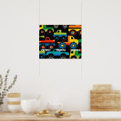 ボーイズ・ビッグモンスタートラック壁ポスターfor Room ポスター (キッチン)