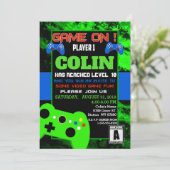 ボーイズ·ビデオゲーム誕生日パーティーの招待 招待状 (スタンド正面)