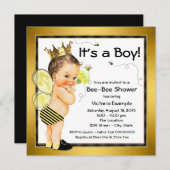 ボーイズ・ビー・ベイビー・シャワー 招待状 (正面/裏面)